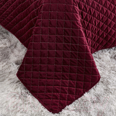 Набор текстиля для спальни Sofi de Marko Мартин 240х260 / Пок-МТ-240х260б (бордовый)