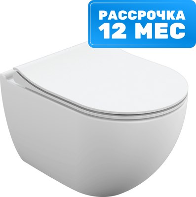 Купить Унитаз подвесной Cersanit Brasko Smart Clean On DPL EO Slim LP / 64824  