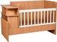 Детская кровать-трансформер Polini Kids Ameli 1150 / 0002759.31 (белый/натуральный) - 