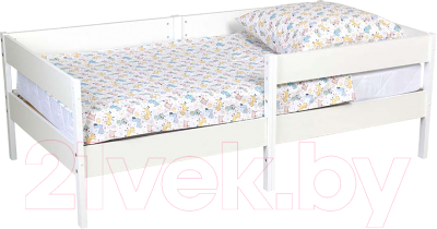 Односпальная кровать детская Polini Kids Simple 3435 / 0002786.9 (белый)