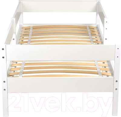 Односпальная кровать детская Polini Kids Simple 3435 / 0002786.9 (белый)