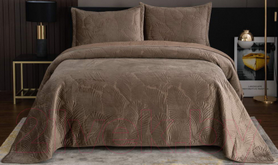 Набор текстиля для спальни Sofi de Marko Ноэль 160х220 / Пок-Нэ-160х220кп (капучино)