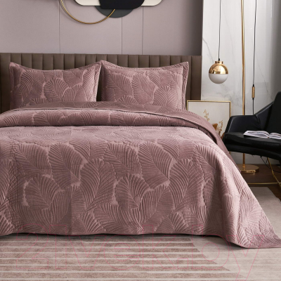 Набор текстиля для спальни Sofi de Marko Ноэль 160х220 / Пок-Нэ-160х220пр (пепельно-розовый)