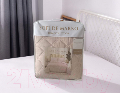Набор текстиля для спальни Sofi de Marko Офира 230х250 / Пок-Оф-230х250п (пудра)
