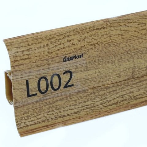 Плинтус LinePlast ПВХ 58мм L002 (2.2м, орех грецкий)