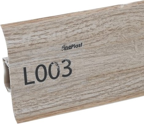 Плинтус LinePlast ПВХ 58мм L003 (2.2м, дуб беленый)