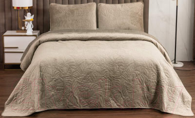 Набор текстиля для спальни Sofi de Marko Мелисса 240х260 / Пок-Мес-240х260кч (капучино)