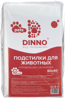 Одноразовая пеленка для животных Dr.Dinno Pets 60x40 (10шт) - 