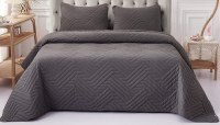 Набор текстиля для спальни Sofi de Marko Мориц 160х220 / Пок-МЦ-ан-160х220 (антрацитовый) - 
