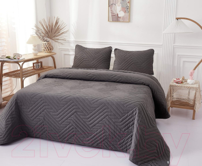 Набор текстиля для спальни Sofi de Marko Мориц 160х220 / Пок-МЦ-ан-160х220 (антрацитовый)