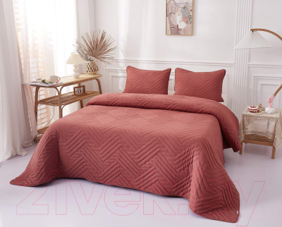 Набор текстиля для спальни Sofi de Marko Мориц 160х220 / Пок-МЦ-тр-160х220 (терракотовый)