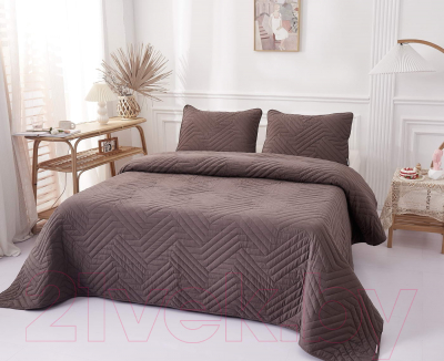 Набор текстиля для спальни Sofi de Marko Мориц 230х250 / Пок-МЦ-шк-230х250 (шоколадный)