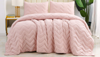 Набор текстиля для спальни Sofi de Marko Робби 160х220 / Пок-Роб-пр-160х220 (пепельно-розовый) - 