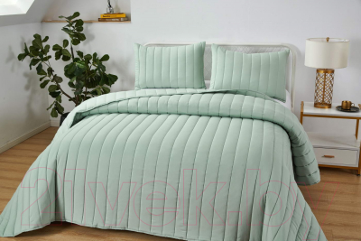 Набор текстиля для спальни Sofi de Marko Микаэль 230х250 / Пок-МК-из-230х250 (изумрудный)
