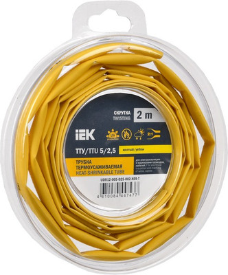 Трубка термоусаживаемая IEK UDR12-005-D25-002-K05-T -