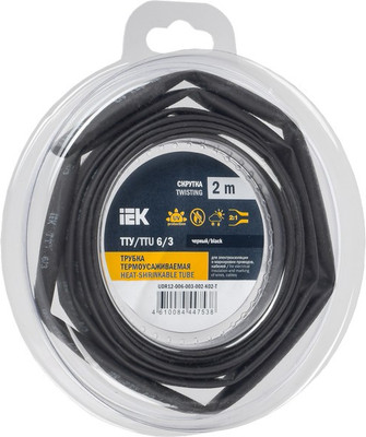 Трубка термоусаживаемая IEK UDR12-006-003-002-K02-T -