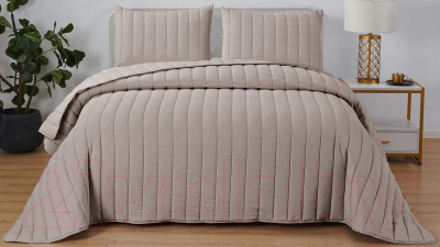 Набор текстиля для спальни Sofi de Marko Микаэль 230х250 / Пок-МК-мк-230х250 (мокко)