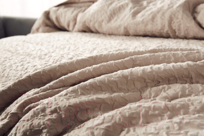 Набор текстиля для спальни Sofi de Marko Надин 160х220 / Пок-Нд-160х220бж (бежевый)