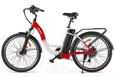 Электровелосипед Eltreco White (белый/красный)