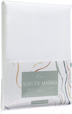 Простыня Sofi de Marko Premium Mako 180х230 / Пр-Пм-бел-180х230 (белый)