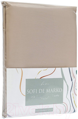 Простыня Sofi de Marko Premium Mako 180х230 / Пр-Пм-кр-180х230 (кремовый)