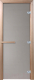 Стеклянная дверь для бани/сауны Doorwood Теплое утро 200x80 (сатин/листва) - 