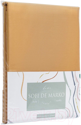 Простыня Sofi de Marko Premium Mako 180х230 / Пр-Пм-пс-180х230 (песочный)