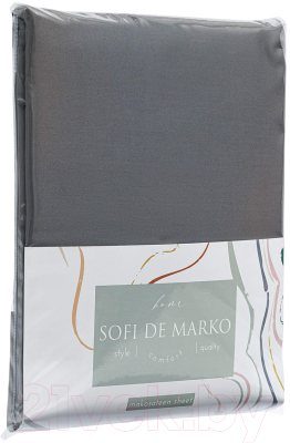 Простыня Sofi de Marko Premium Mako 240х260 / Пр-Пм-ан-240х260 (антрацитовый)
