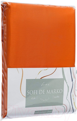 Простыня Sofi de Marko Premium Mako 240х260 / Пр-Пм-ор-240х260 (оранжевый)