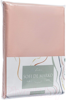 Простыня Sofi de Marko Premium Mako 240х260 / Пр-Пм-роз-240х260 (розовый)