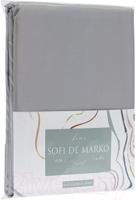 Простыня Sofi de Marko Premium Mako 240х260 / Пр-Пм-сер-240х260 (серый)