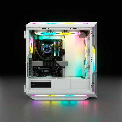 Корпус для компьютера Corsair iCUE 5000T RGB / CC-9011231-WW (белый)