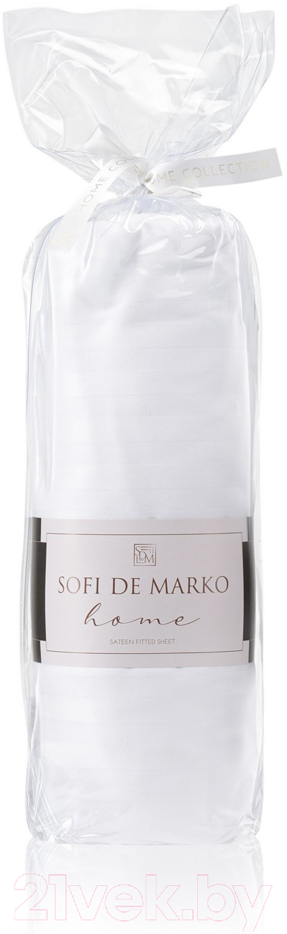 Простыня Sofi de Marko Морган 160х200х30 / Пр-Мг-бел-160х200х30 (белый) — фото 2