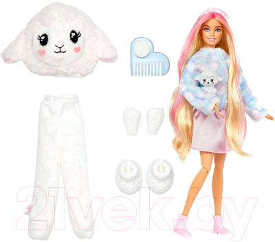 Кукла с аксессуарами Barbie Плюшевый костюм Овечка / HKR03 