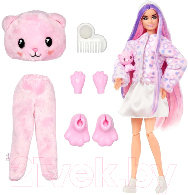 Кукла с аксессуарами Barbie Плюшевый костюм Медвежонок / HKR04