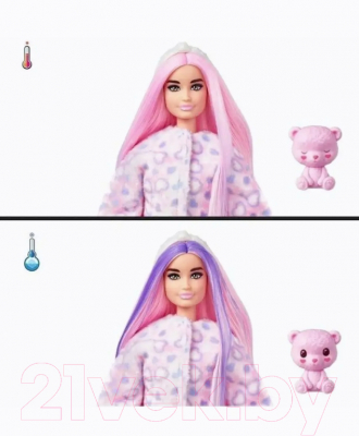 Кукла с аксессуарами Barbie Плюшевый костюм Медвежонок / HKR04