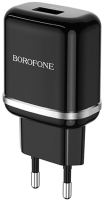 Адаптер питания сетевой Borofone BA36A 1хUSB-А / 6931474715968 (черный) - 