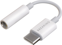 Кабель/переходник Breaking AUX 3.5мм - USB-C / 24561 (белый) - 