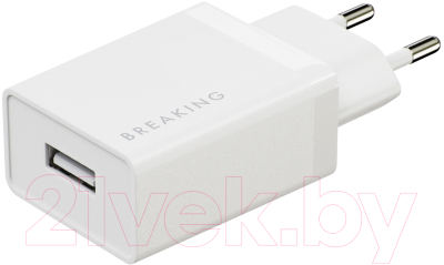 Адаптер питания сетевой Breaking P-05 USB-A / 22107 (белый)