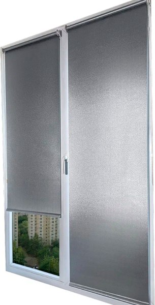 Рулонная штора АС МАРТ Мегаполис 61x160 (серебристый)
