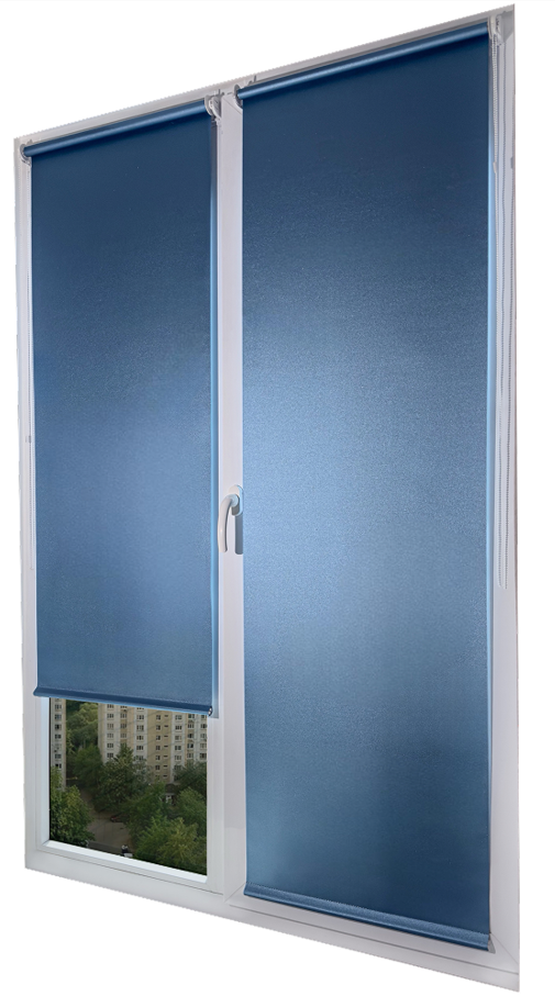 Рулонная штора АС МАРТ Мегаполис 72x160 (синий)