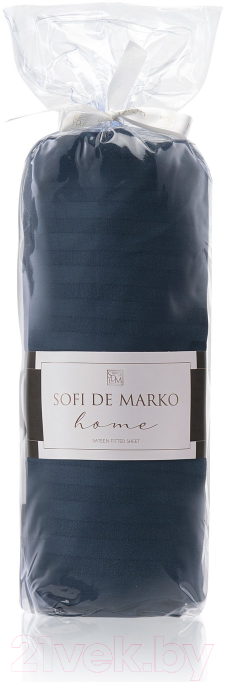Простыня Sofi de Marko Морган 160х200х30 / Пр-Мг-син-160х200х30 (синий) — фото 2