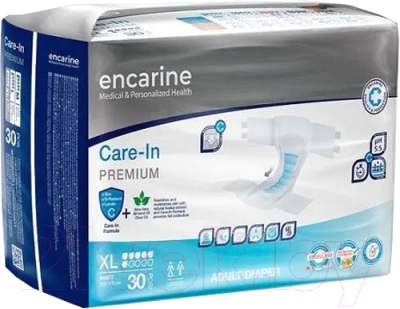 Подгузники для взрослых Encarine Premium 6 капель Extralarge (30шт)