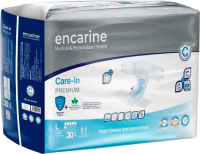 Подгузники для взрослых Encarine Premium Jumbo 6 капель Large (30шт) - 