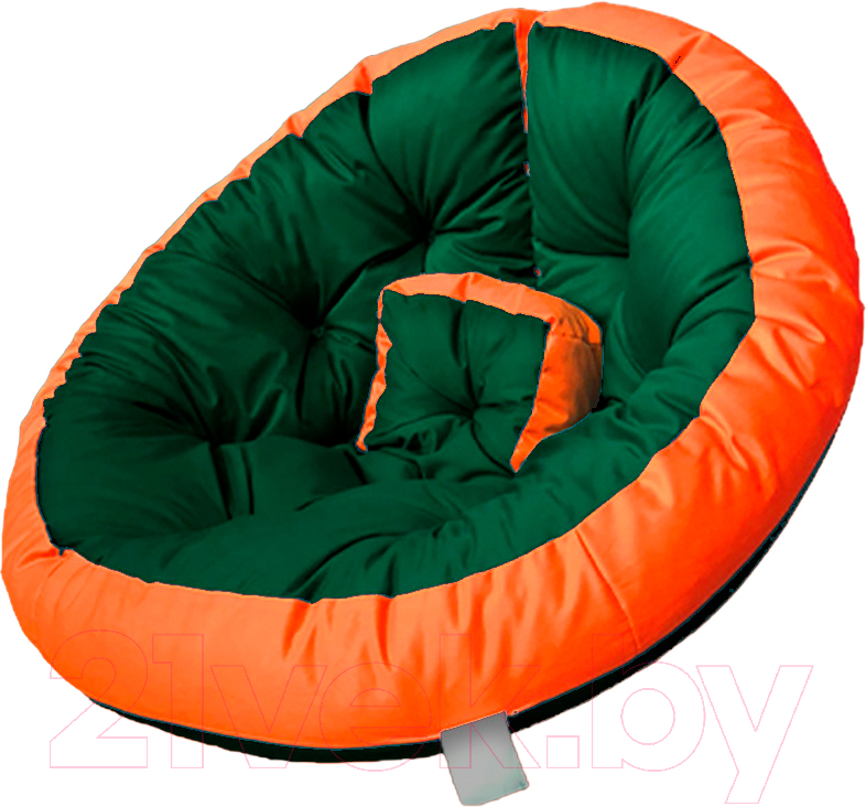 Бескаркасное кресло-трансформер Angellini 9с0011тр (S, зеленый/оранжевый)