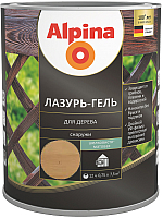 Защитно-декоративный состав Alpina Лазурь-гель (750мл, кедр) - 