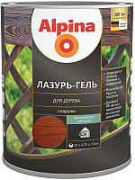 Защитно-декоративный состав Alpina Лазурь-гель (750мл, махагон) - 