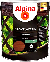 Защитно-декоративный состав Alpina Лазурь-гель (2.5л, махагон) - 