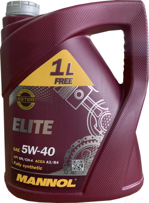 Моторное масло Mannol Elite 5W40 SN/CH-4 / MN7903-4+1 (5л)