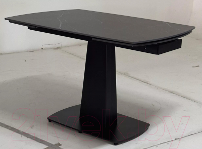 Обеденный стол M-City Balde 120 Matt / 614M05564 (Black Marble Solid Ceramic/Black)